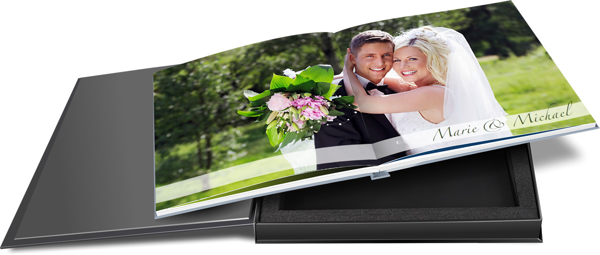 Álbum digital da Saal com caixa para oferta opcional