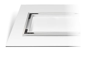 Sistema de fixação de quadros através de um perfil de alumínio instalado no quadro