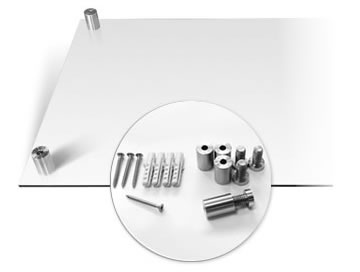 Sistema de fixação com parafusos para quadros personalizados